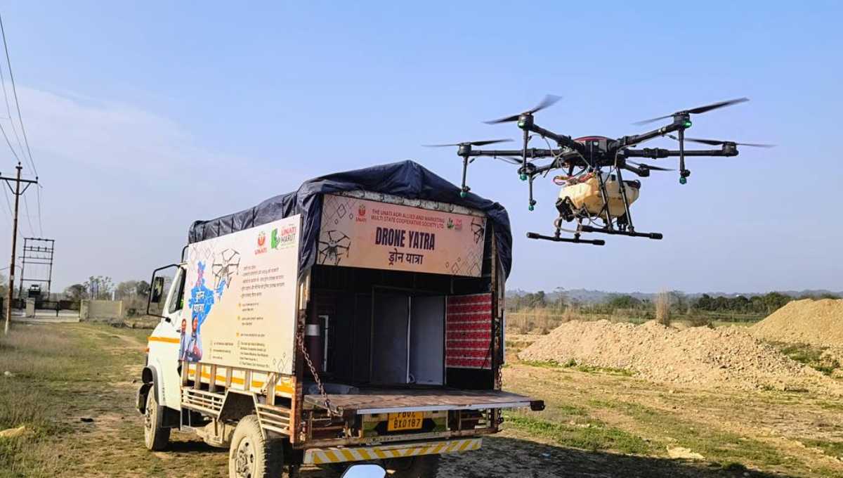 उनती एग्री और मारुत ड्रोन्स ने शुरु की ‘ड्रोन यात्रा’ …